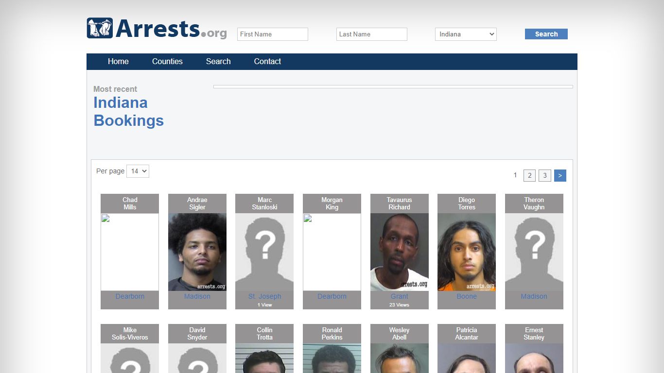 Indiana Arrests and Inmate Search